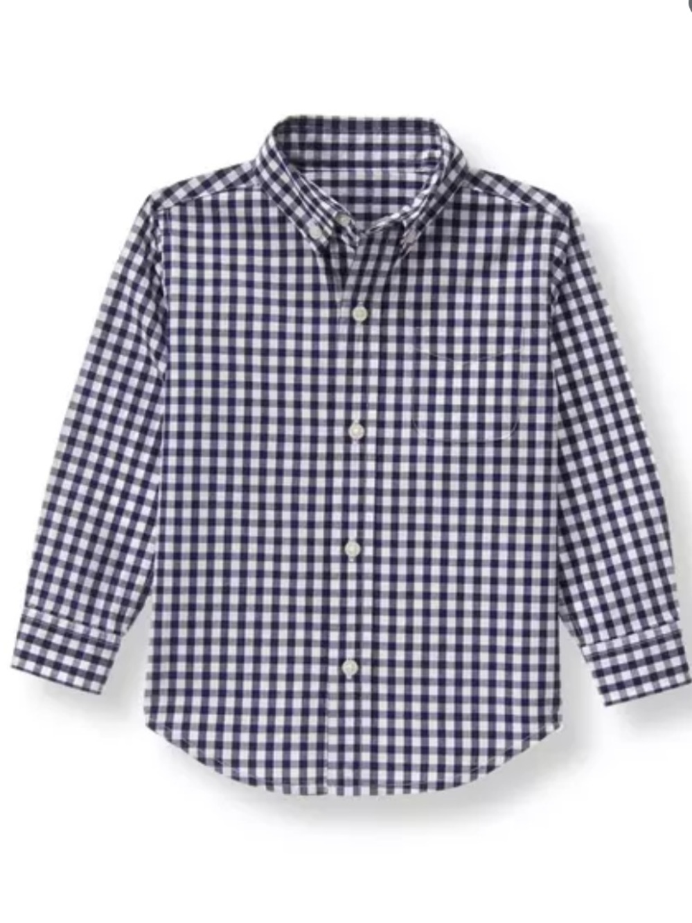 NWT Janie and Jack Gingham Poplin Shirt